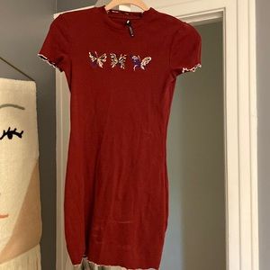 Super cute butterfly bodycon mini dress
